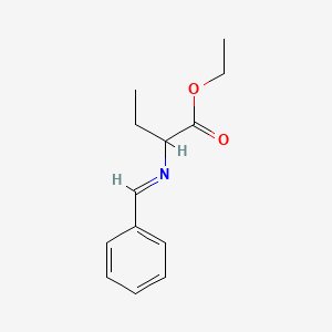 molecular formula C13H17NO2 B8295766 Ethyl 2-benzylideneaminobutyrate 