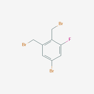 molecular formula C8H6Br3F B8295778 5-Bromo-1,2-bis(bromomethyl)-3-fluorobenzene 