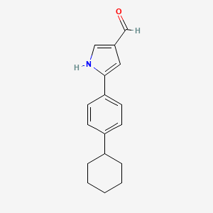 molecular formula C17H19NO B8295795 5-(4-cyclohexylphenyl)-1H-pyrrole-3-carbaldehyde 
