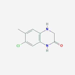 molecular formula C9H9ClN2O B8295820 7-Chloro-3,4-dihydro-6-methyl-2(1H)-quinoxalinone CAS No. 170098-90-5