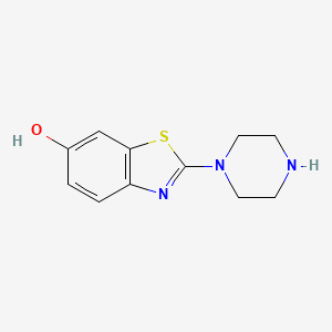 molecular formula C11H13N3OS B8295827 2-Piperazin-1-yl-benzothiazol-6-ol 