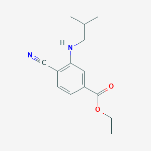 molecular formula C14H18N2O2 B8295876 Ethyl 4-cyano-3-[(2-methylpropylamino)]benzoate 