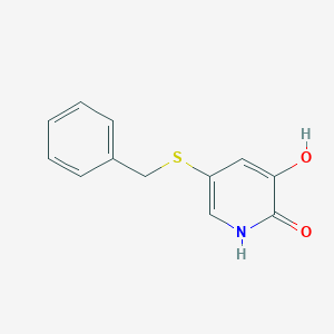 molecular formula C12H11NO2S B8295889 5-(benzylsulfanyl)-3-hydroxypyridin-2(1H)-one 
