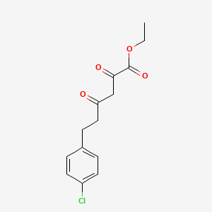 molecular formula C14H15ClO4 B8295903 6-(4-chlorophenyl)-2,4-dioxohexanoic Acid Ethyl Ester 