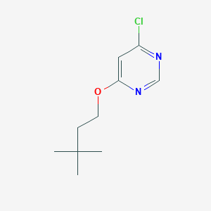 molecular formula C10H15ClN2O B8295926 4-Chloro-6-(3,3-dimethylbutyloxy)pyrimidine 