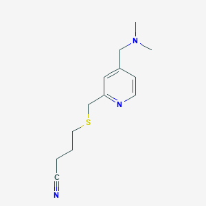 molecular formula C13H19N3S B8295935 4-[({4-[(Dimethylamino)methyl]pyridin-2-yl}methyl)sulfanyl]butanenitrile CAS No. 88046-08-6