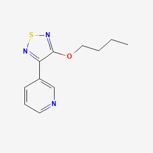 molecular formula C11H13N3OS B8295952 3-(3-Butoxy-1,2,5-thiadiazol-4-yl)pyridine 