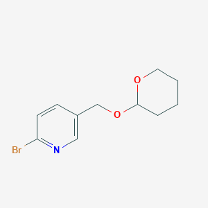 molecular formula C11H14BrNO2 B8296150 2-[(2-Bromopyridin-5-yl)methoxy]tetrahydro-2H-pyran 