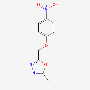 molecular formula C10H9N3O4 B8296166 2-Methyl-5-[(4-nitrophenoxy)methyl]-1,3,4-oxadiazole 
