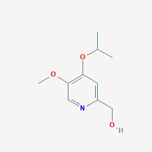 molecular formula C10H15NO3 B8296201 2-Hydroxymethyl-4-isopropoxy-5-methoxypyridine 