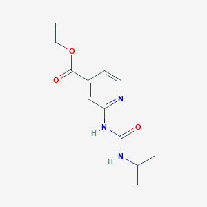 molecular formula C12H17N3O3 B8296279 2-(3-Isopropyl-ureido)-isonicotinic acid ethyl ester 