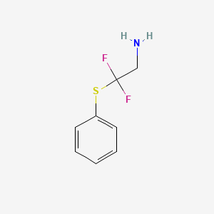 molecular formula C8H9F2NS B8296343 2,2-Difluoro-2-(phenylthio)ethanamine 