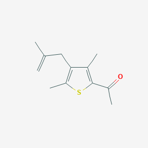 molecular formula C12H16OS B8296376 1-[3,5-Dimethyl-4-(2-methyl-allyl)thiophen-2-yl]-ethanone 