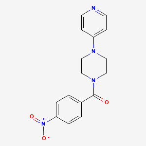 molecular formula C16H16N4O3 B8296382 1-(4Pyridyl)-4-(4-nitrobenzoyl)piperazine 