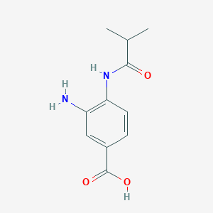 molecular formula C11H14N2O3 B8296390 3-Amino-4-(2-methylpropionylamino)benzoic acid 