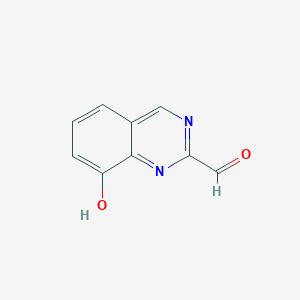 molecular formula C9H6N2O2 B8296394 8-Hydroxy-quinazoline-2-carboxaldehyde 