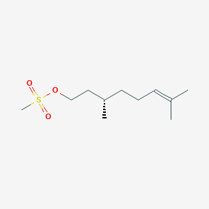 molecular formula C11H22O3S B8296406 (S)-3,7-dimethyloct-6-en-1-yl methanesulfonate 