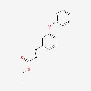 molecular formula C17H16O3 B8296420 Ethyl 3-(3-phenoxyphenyl)acrylate 