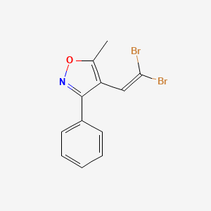 molecular formula C12H9Br2NO B8296450 4-(2,2-Dibromo-vinyl)-5-methyl-3-phenyl-isoxazole 