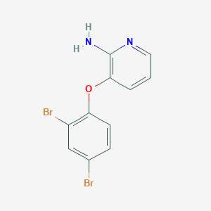 molecular formula C11H8Br2N2O B8296473 3-(2,4-Dibromophenoxy)pyridin-2-amine 