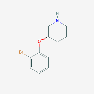 molecular formula C11H14BrNO B8296545 (S)-3-(2-bromophenoxy)piperidine 