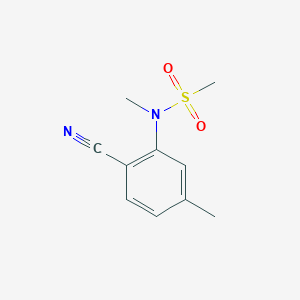 molecular formula C10H12N2O2S B8296561 N-(2-cyano-5-methyl-phenyl)-N-methyl-methanesulphonamide 