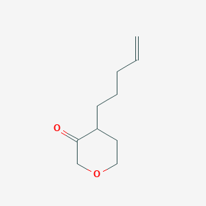 molecular formula C10H16O2 B8296567 4-(pent-4-en-1-yl)dihydro-2H-pyran-3(4H)-one 