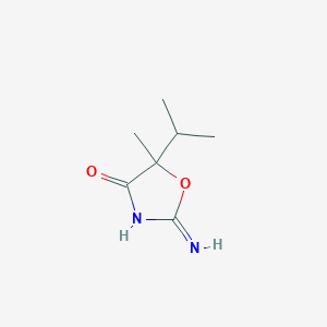 molecular formula C7H12N2O2 B8296576 2-Imino-5-methyl-5-propan-2-yl-1,3-oxazolidin-4-one 