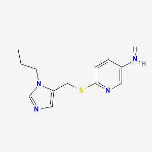 6-[[(1-Propylimidazol-5-yl)methyl]sulfanyl]pyridine-3-amine
