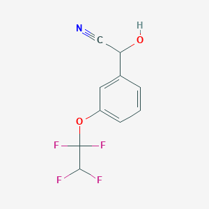 molecular formula C10H7F4NO2 B8296638 Benzeneacetonitrile, alpha-hydroxy-3-(1,1,2,2-tetrafluoroethoxy)- 