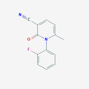 molecular formula C13H9FN2O B8296649 1-(2-Fluorophenyl)-6-methyl-2-oxo-1,2-dihydropyridine-3-carbonitrile 