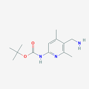molecular formula C13H21N3O2 B8296761 Tert-butyl 5-(aminomethyl)-4,6-dimethylpyridin-2-ylcarbamate 