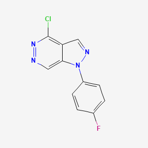molecular formula C11H6ClFN4 B8296826 4-chloro-1-(4-fluorophenyl)-1H-pyrazolo[3,4-d]pyridazine 