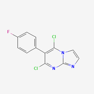 5,7-Dichloro-6-(4-fluorophenyl)-imidazo[1,2-a]pyrimidine