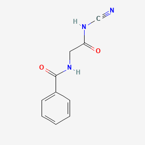 molecular formula C10H9N3O2 B8296846 N-Benzoylglycylcyanamide 