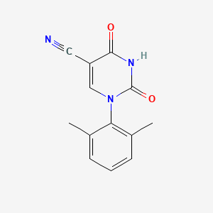 molecular formula C13H11N3O2 B8296854 5-Cyano-1-(2,6-dimethylphenyl)uracil 