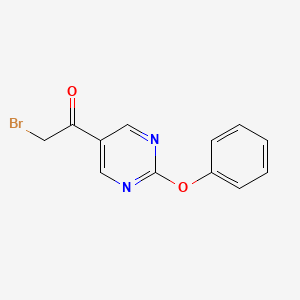 molecular formula C12H9BrN2O2 B8296866 2-Bromo-1-(2-phenoxypyrimidin-5-yl)ethanone 