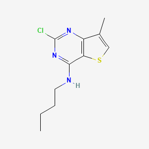 molecular formula C11H14ClN3S B8296878 4-Butylamino-2-chloro-7-methylthieno[3,2-d]pyrimidine 