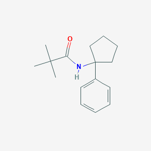 molecular formula C16H23NO B8296885 N-(1-phenylcyclopentyl)trimethylacetamide 