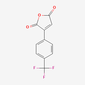 molecular formula C11H5F3O3 B8296982 2,5-Furandione, 3-[4-(trifluoromethyl)phenyl]- 