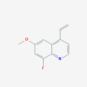 molecular formula C12H10FNO B8296996 4-Ethenyl-8-fluoro-6-(methyloxy)quinoline 