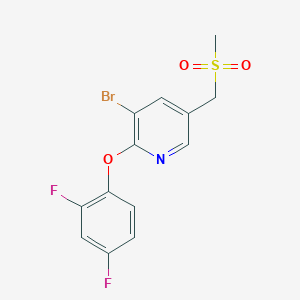 3-Bromo-2-(2,4-difluorophenoxy)-5-(methylsulfonylmethyl)pyridine