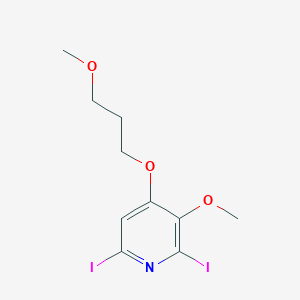 molecular formula C10H13I2NO3 B8297012 2,6-Diiodo-3-methoxy-4-(3-methoxy-propoxy)pyridine 