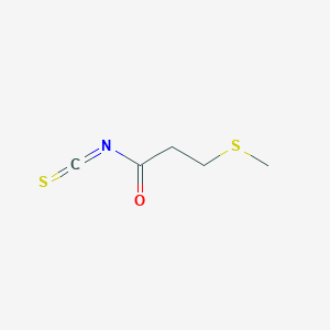 molecular formula C5H7NOS2 B8297022 3-(Methylsulfanyl)propanoyl isothiocyanate 