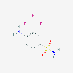 molecular formula C7H7F3N2O2S B8297045 3-Trifluoromethyl-4-aminobenzenesulfonamide 