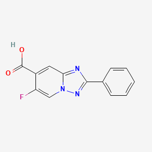 molecular formula C13H8FN3O2 B8297067 6-Fluoro-2-phenyl-[1,2,4]triazolo[1,5-a]pyridine-7-carboxylic acid 