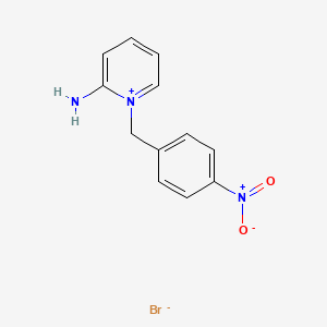 molecular formula C12H12BrN3O2 B8297073 1-(4-Nitro-benzyl)-1H-pyridin-2-ylidene-ammonium bromide 