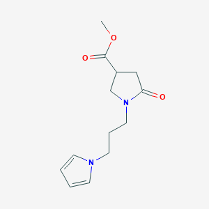 5-Oxo-1-(3-pyrrol-1-yl-propyl)-pyrrolidine-3-carboxylic acid methyl ester