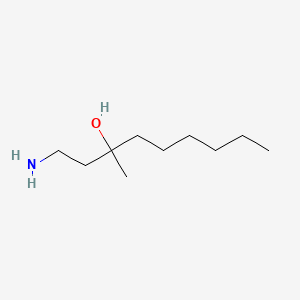 molecular formula C10H23NO B8297110 3-Hydroxy-3-methylnonylamine 