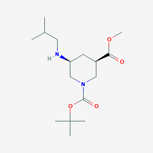 molecular formula C16H30N2O4 B8297140 1-tert-butyl 3-methyl (3R,5S)-5-[(2-methylpropyl)amino]piperidine-1,3-dicarboxylate 